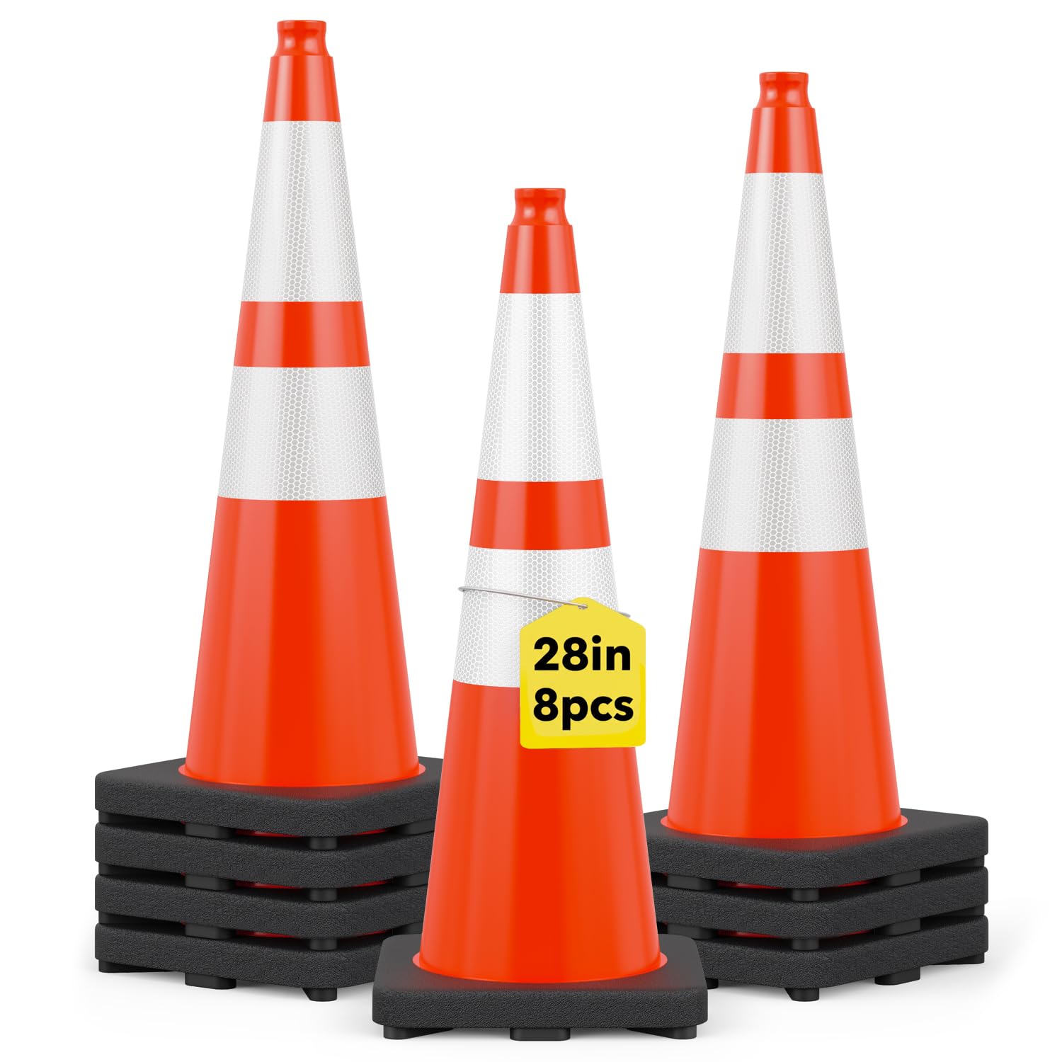 Photo 1 of HiGiant 8 Pack 28" Traffic Cones with Weighted Base