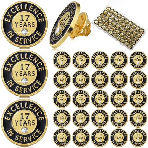 Image of Ferreve 50 /20 Pcs Year of Service Pins Employee Excellence Award Lapel Pin Performance Recognition Reward Anniversary