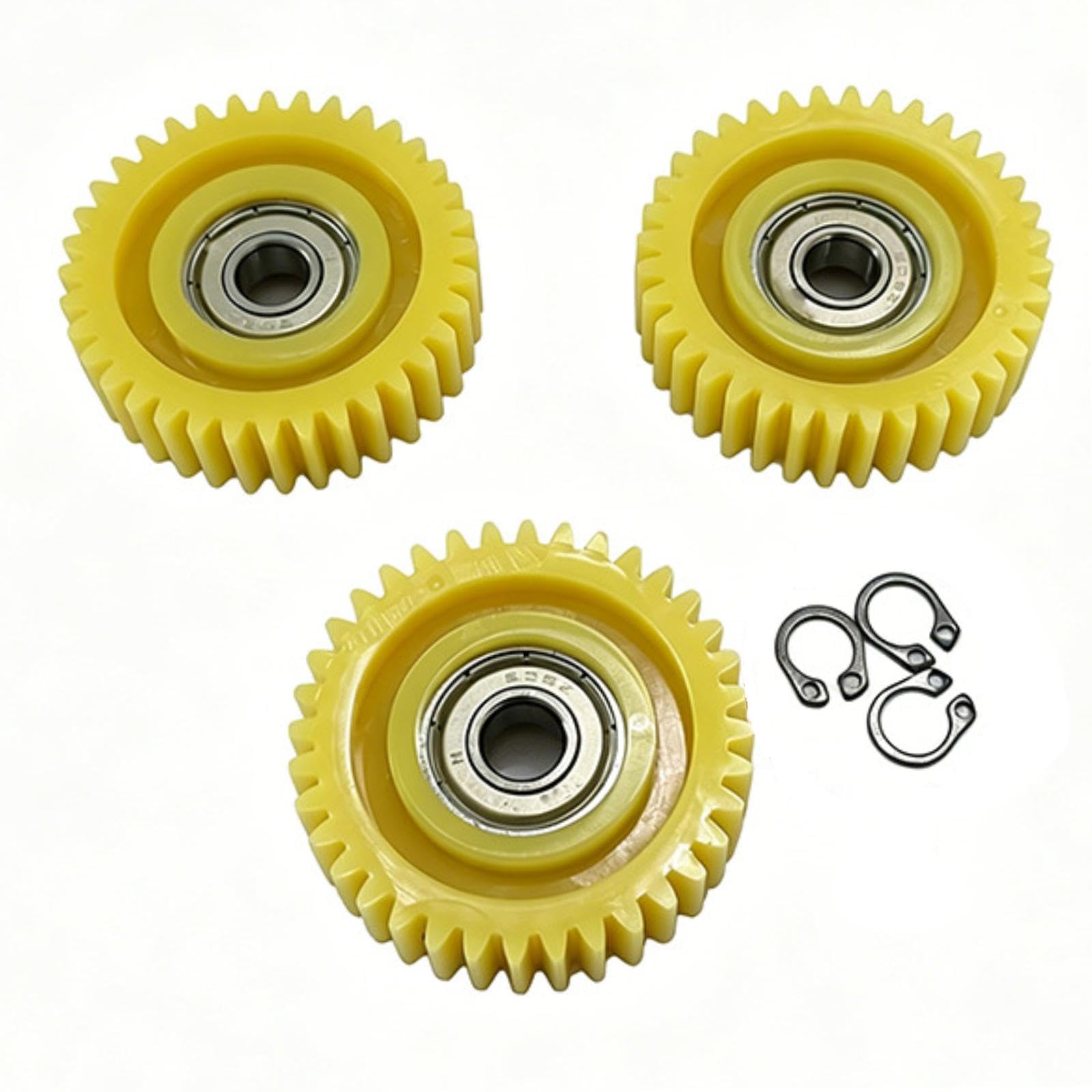 3Pcs Electric Bike Motor Gear Quiet Spare Part Easy Installation Nylon Gears Yellow-image-5
