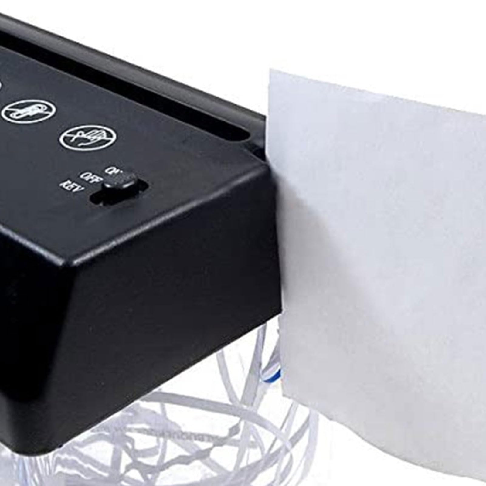 Mini niszczarka do papieru, przenośna niszczarka do papieru USB A6, domowe biuro stacjonarne, trzypozycyjny przełącznik przesuwny 15 x 10 x 15 cm