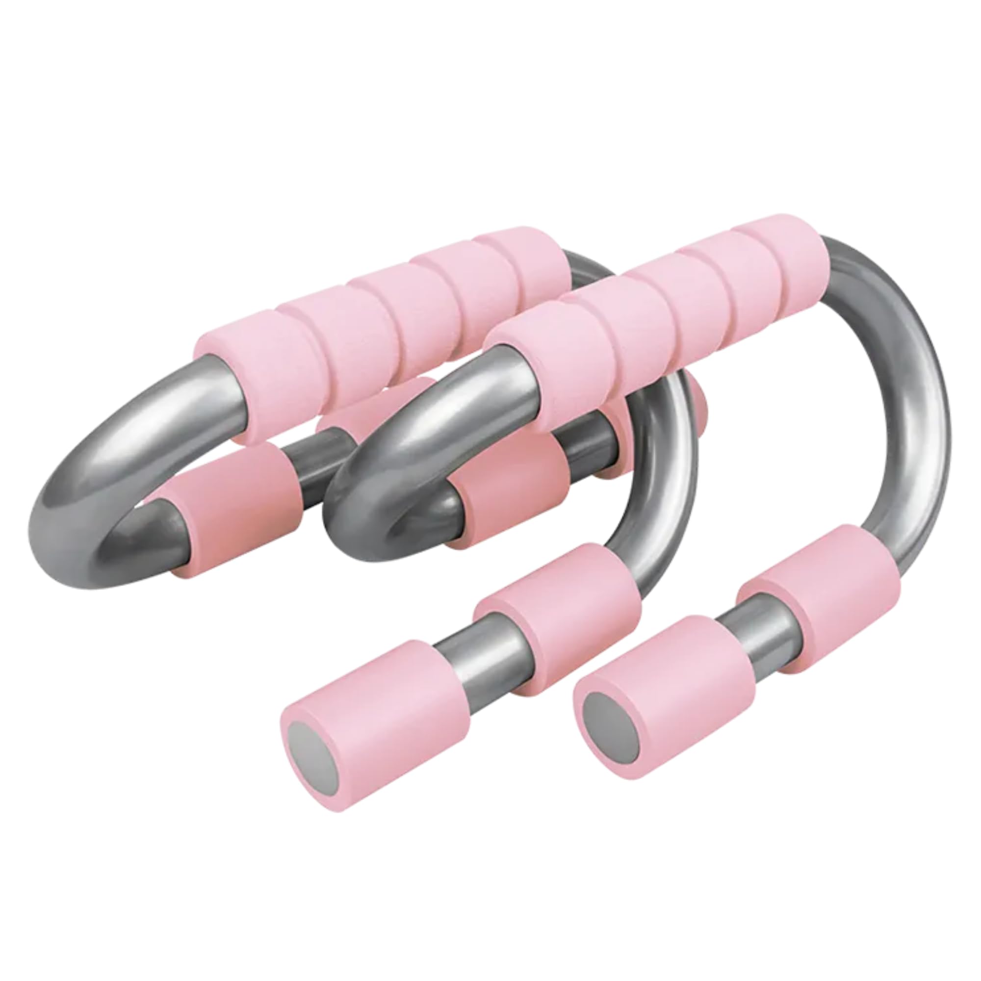 Push Up Bars, Strength Training Push Up Handles with Foam Grip, Non Slip Fitness Bars for Home Gym Chest, Arms & Shoulder Workout (Pink)