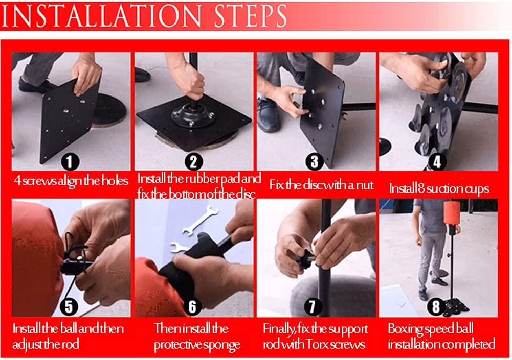 Punch Bag Boxing Kids Boxing Punching Bag Punching Bag With Stand, Speed Boxing Ball,Punching Exercise Reflex Speed Boxing Bag Set Height Adjustable 106-165cm Rebound Speed Bag Free Standing Boxing B