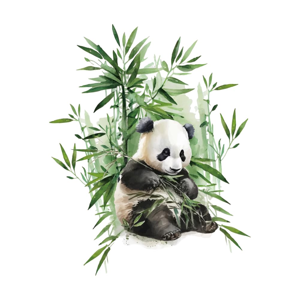 Stickers Muraux Enfants Pandas Amovibles - PVC Nacré, Déco Chambre Bébé/fille - Autocollants Interrupteur, Porte, Fenêtre