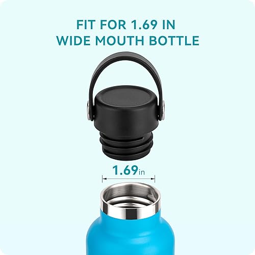 Miniatura 2 de Soledea Tapa para botella de agua Hydro Flask, tapas de repuesto para botellas de agua de boca estrecha, accesorios de repuesto para tapa deportiva