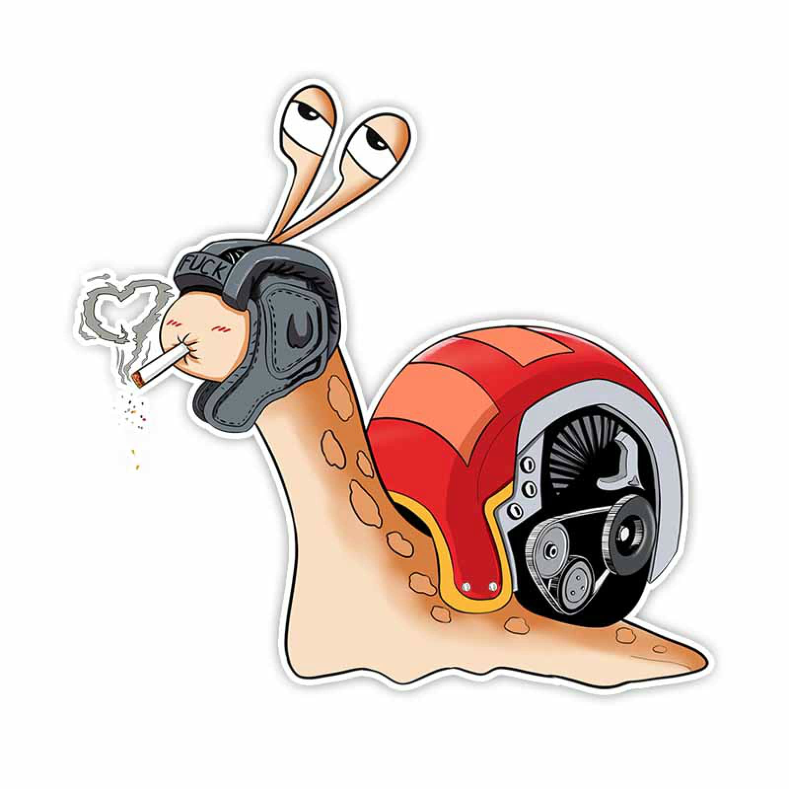Autocollant Voiture "escargot" Drôle - Étanche, En PET - Taille M (17 Cm) - Décoration Pare-chocs - 8