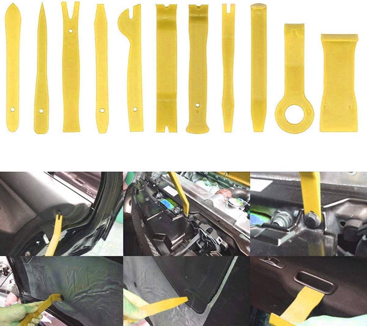 19Pcs Trim Removal Tool,Car Panel Door Audio Trim Removal Tool Kit, Auto Clip Pliers Fastener Remover Pry Tool Set with Storage Bag