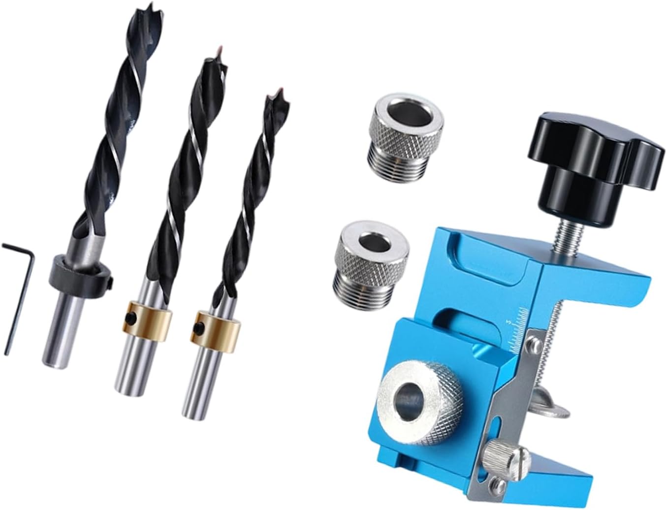 Adjustable Hole Puncher Tool Aluminum Alloy Cabinet Door Drilling Positioner Installation Jigs Clamp For Woodworking Aluminum Alloy Cabinet Door Drilling Positioner Installation Jig Clamp