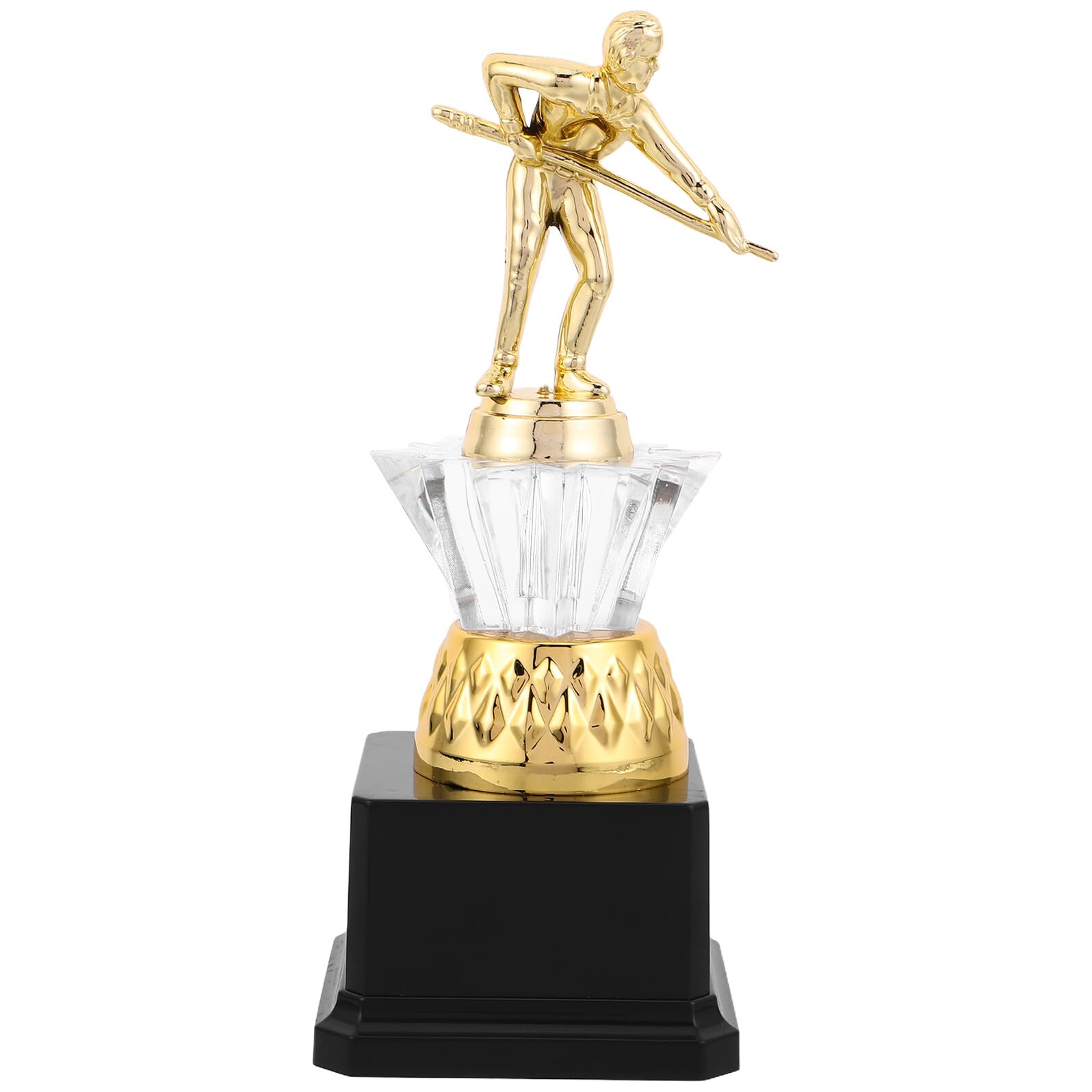 Alasum Trofeo de Mesa de Billar Dorado de Plástico de 8 Pulgadas, Versátil y Elegante para Torneo Deportivo o Juegos de Fiesta