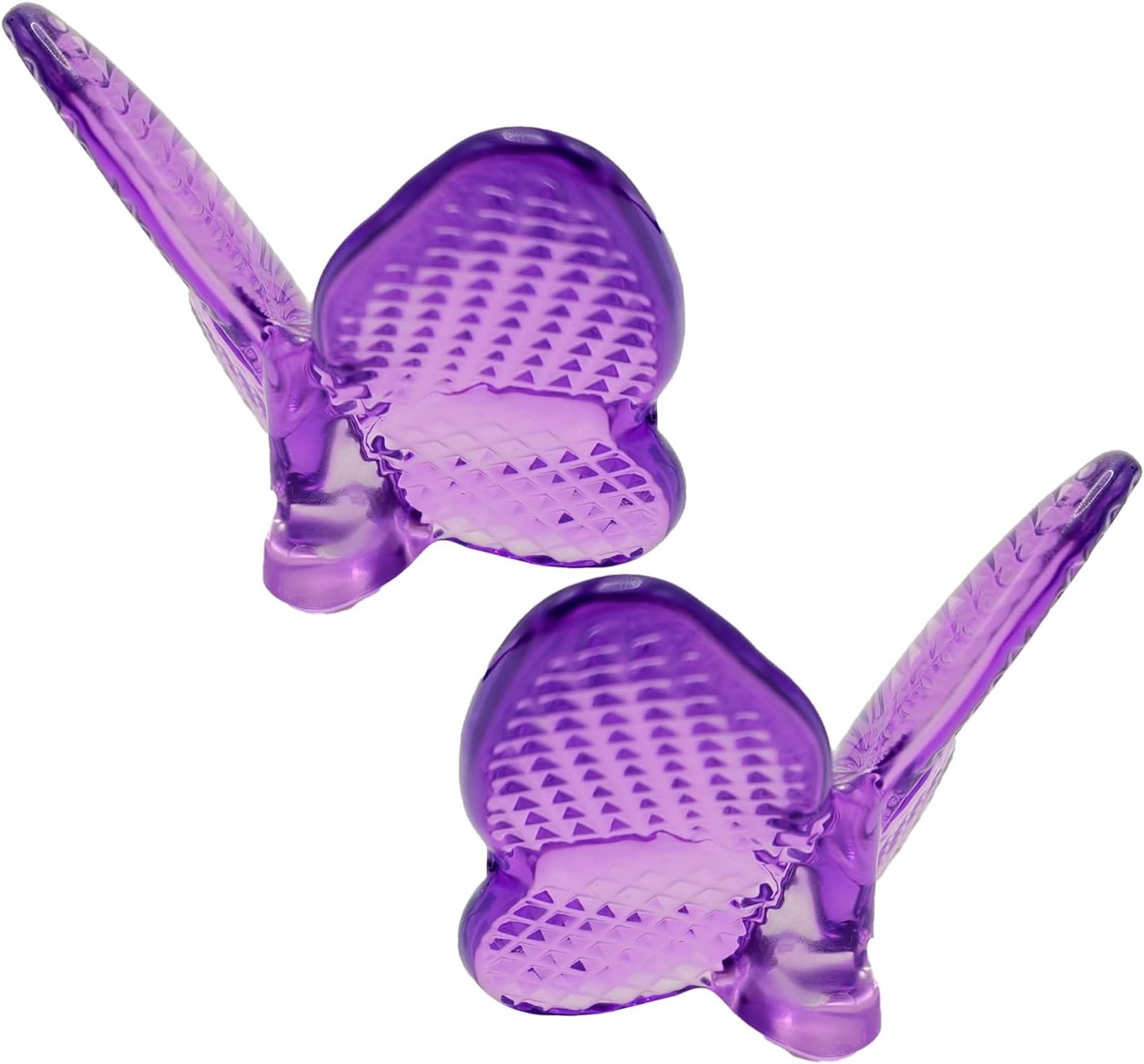 Butterfly Crystal Figurines, Glass Butterfly Ornament for Wedding Christmas Party Decor, Crystal Animal Collectible for Butterfly Enthusiasts and Collectors (Diamond Purple 2pcs)