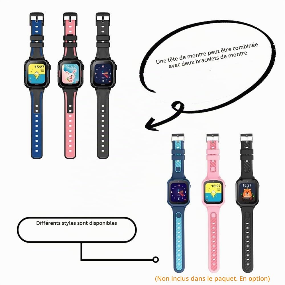 Montre Connectée Enfant GPS 4G Montre Telephone Étanche avec WiFi Appel Vidéo SOS Mode Classe Notification de Vibration Smartwatch Enfant Cadeaux pour 5-12 Garçons Filles