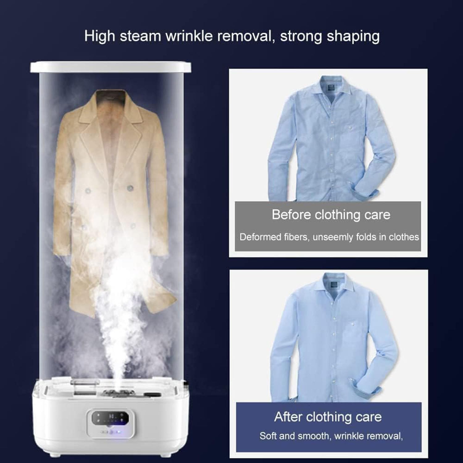 Macchina da Stiro da 900W, asciugatrice Domestica, Stiratura a Vapore Automatica, rimozione degli odori, Timer da 180 Minuti (Tre Livelli), rimozione delle Pieghe/deodorizzazione/Asciugatura