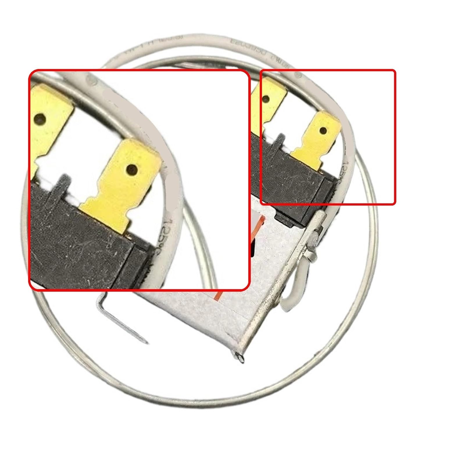 Termostato De Descongelación De Refrigerador, Termostato WPF31E-L-EX for Refrigerador/sonda Zer (2 Pines) Calentador De Descongelación De 45 Cm Para