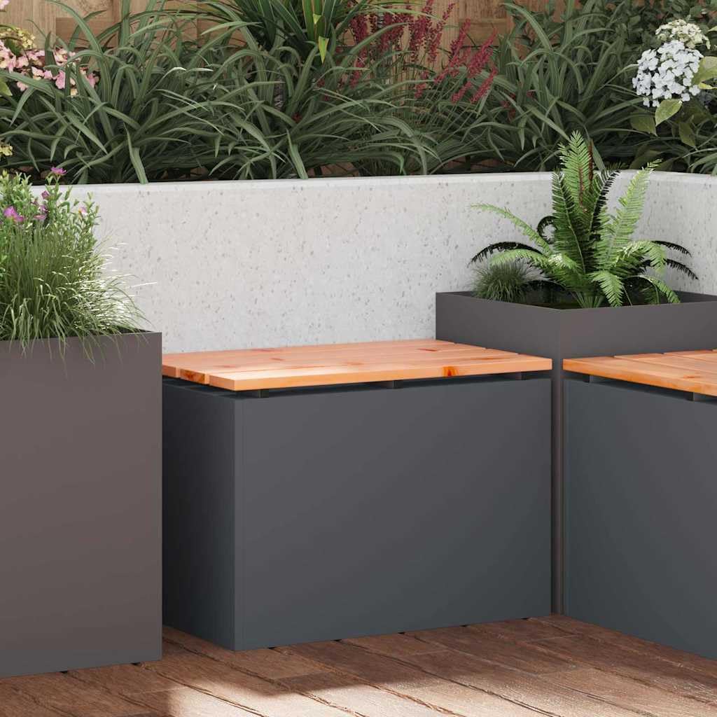 VidaXL Panchina da Giardino Acciaio 60x40x43 cm 1 Posto