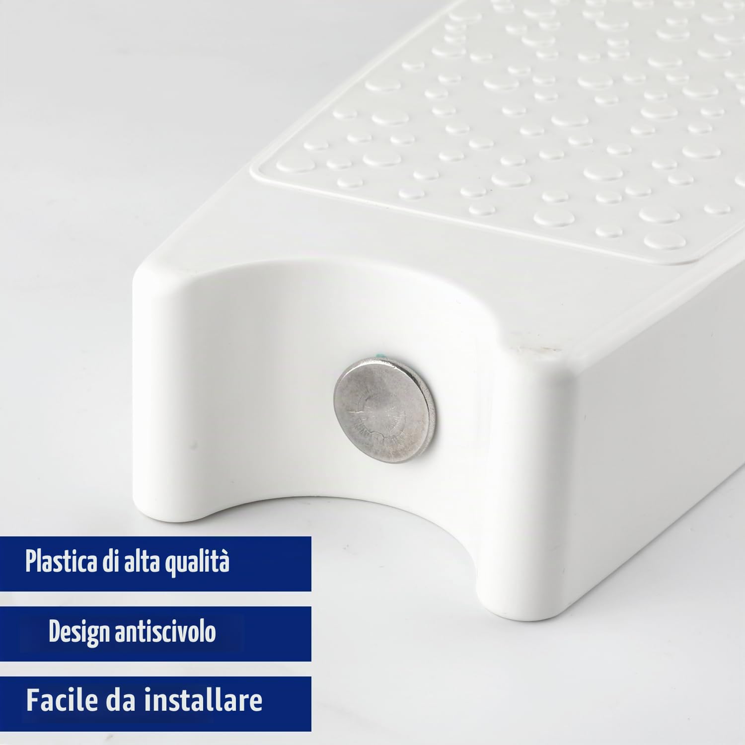 3pz Gradini per Scaletta per Piscina, per Impieghi Gravosi Plastica Scaletta per Piscina con Viti da 6pz per la Maggior Parte delle Scale Interrate e Fuori Terra (Bianco)