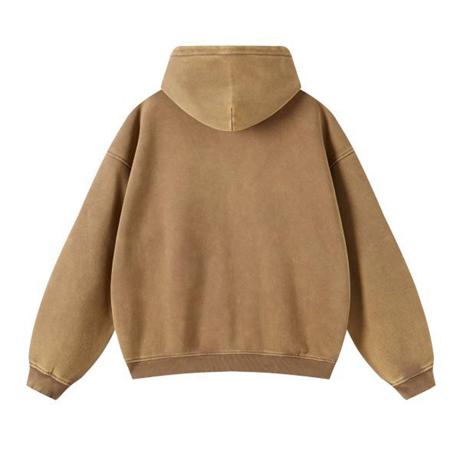 Felpa da uomo in pile con chiusura lampo, oversize, basic, con cappuccio, Y2k, Hip Hop, con cappuccio, per attività all'aria aperta, in tinta unita