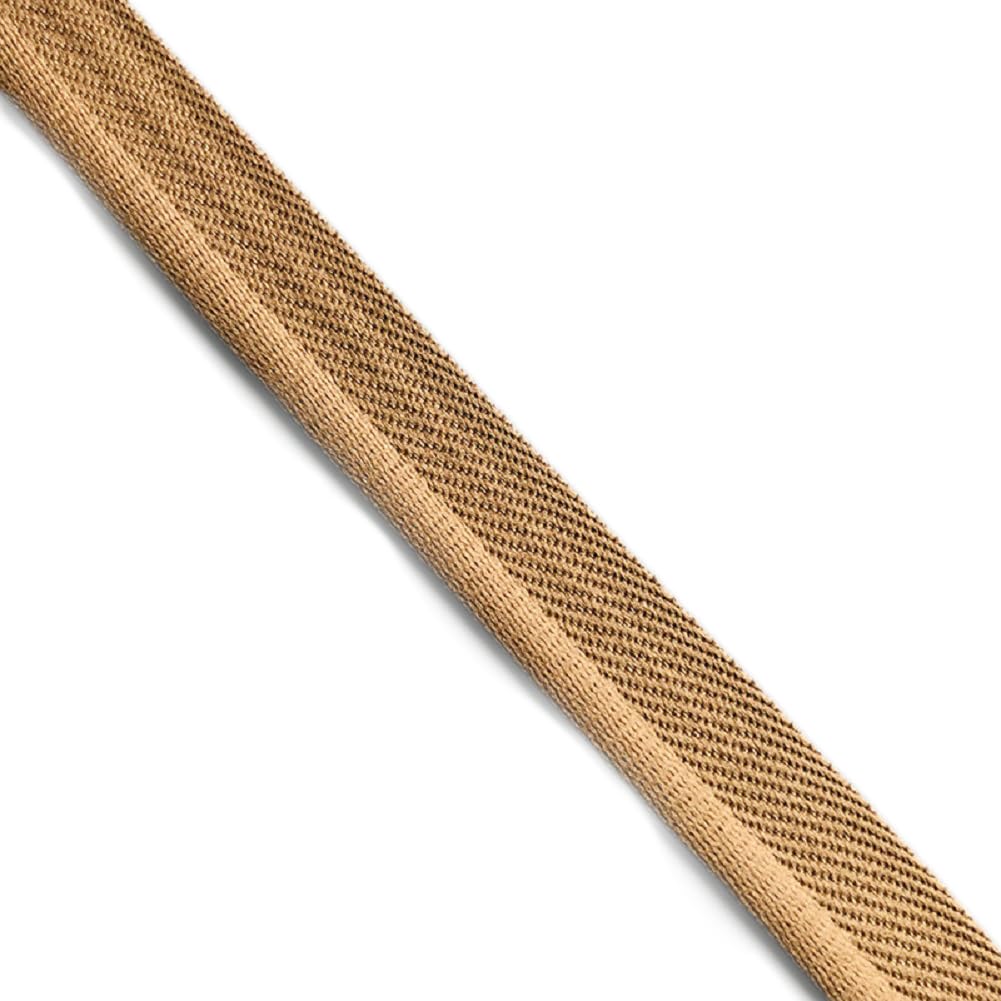 Yalulu 20 Yards Stretchy Edge Sewing Ribbon Bias Insert Piping Cord Rope for DIY Patchwork Garment Sewing Making and Trimming Home Textile (Deep Brown)