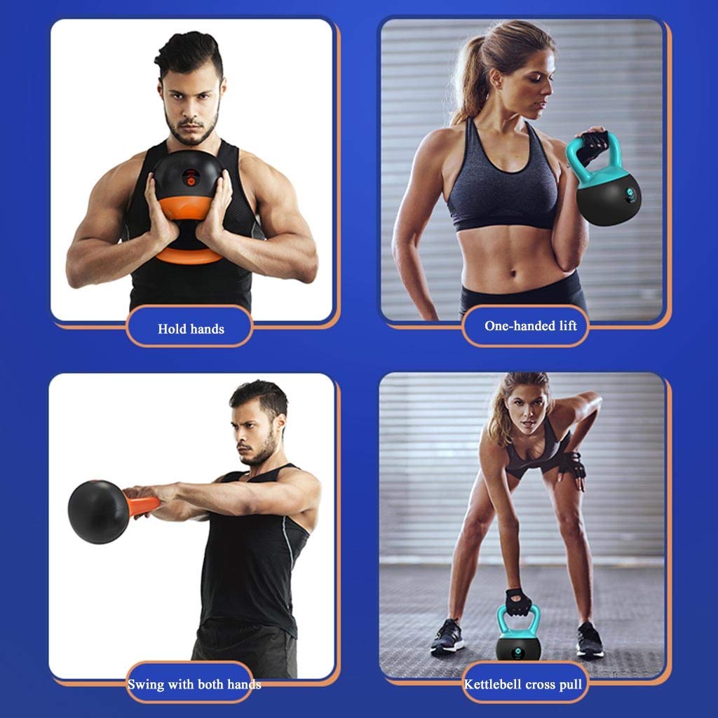 Dumbbell fitness Kettlebell 8KG / 12KG / 16KG, Campana per Bollitore Pesante per Allenamento Cardio di Forza, Kettlebell per Allenamento Fitness a Casa E In Palestra per Sollevamento Pesi Bodybuilding
