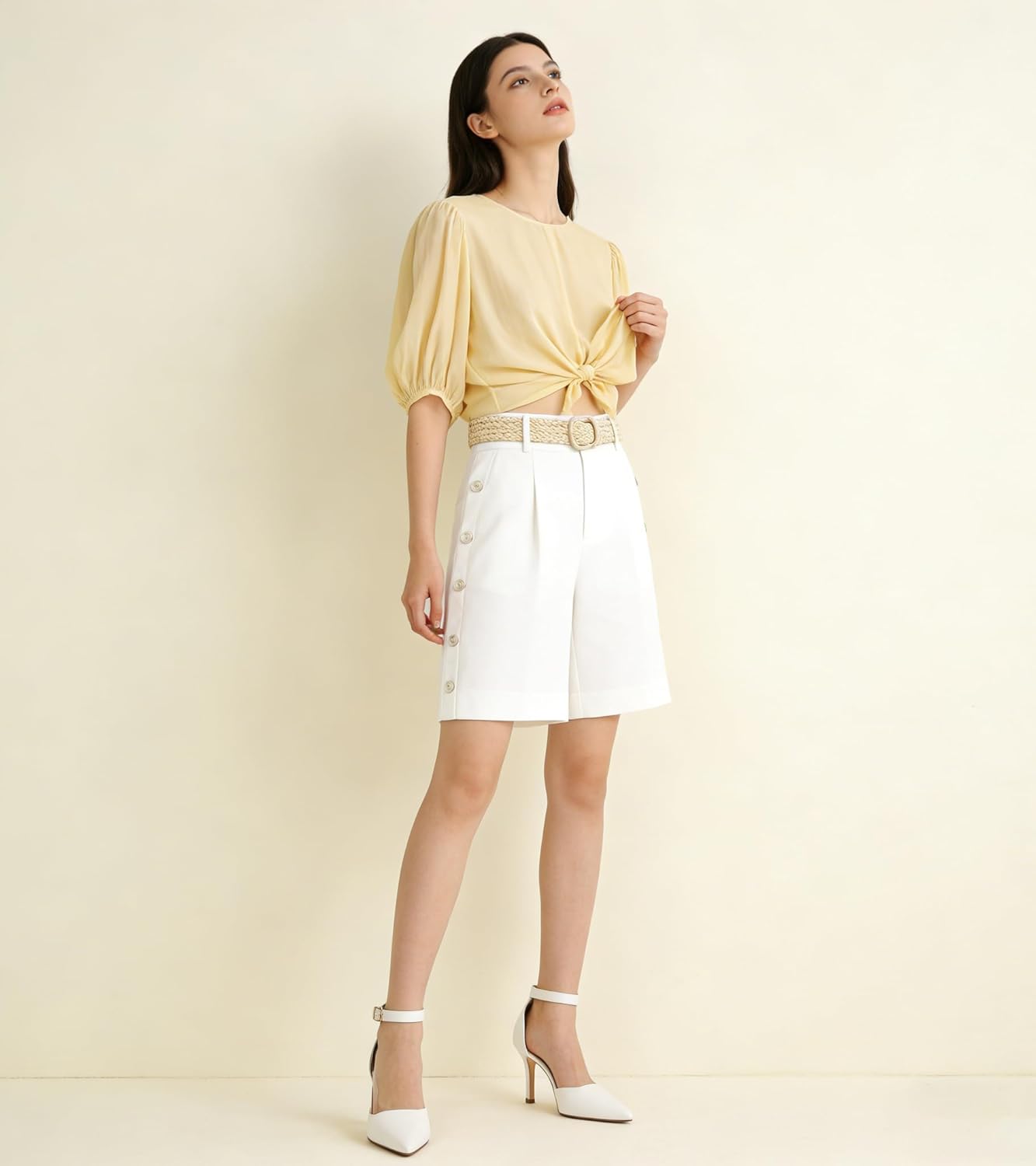 JOY IN LOVE Closed Toe Heels Pumps for Women 3IN Stiletto Pointed Toe Ankle Strap Heels - Image 3