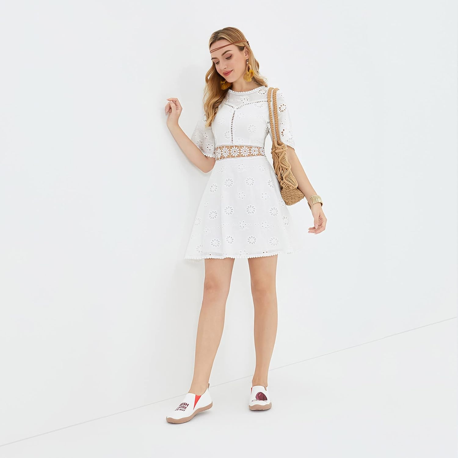 UIN Platform Slip On Shoes for Women Knit Fashion Painted Lightweight Comfortable Casual Fall Shoes Outdoor Travel Work Comfort Women's Sneakers - Image 3