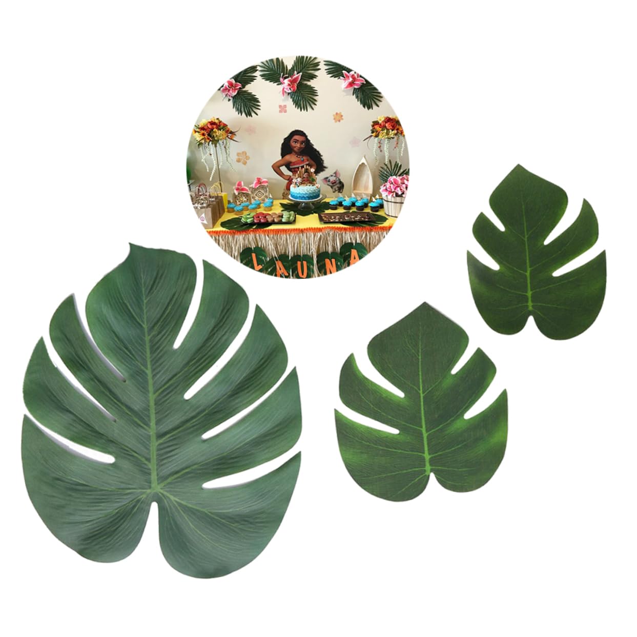 Amosfun 108pezzi Foglie Artificiale Monstera Da Decorazioni Per Casa e Ufficio Atmosfera Tropicale Per Composizioni Floreali e Decorazioni Murali