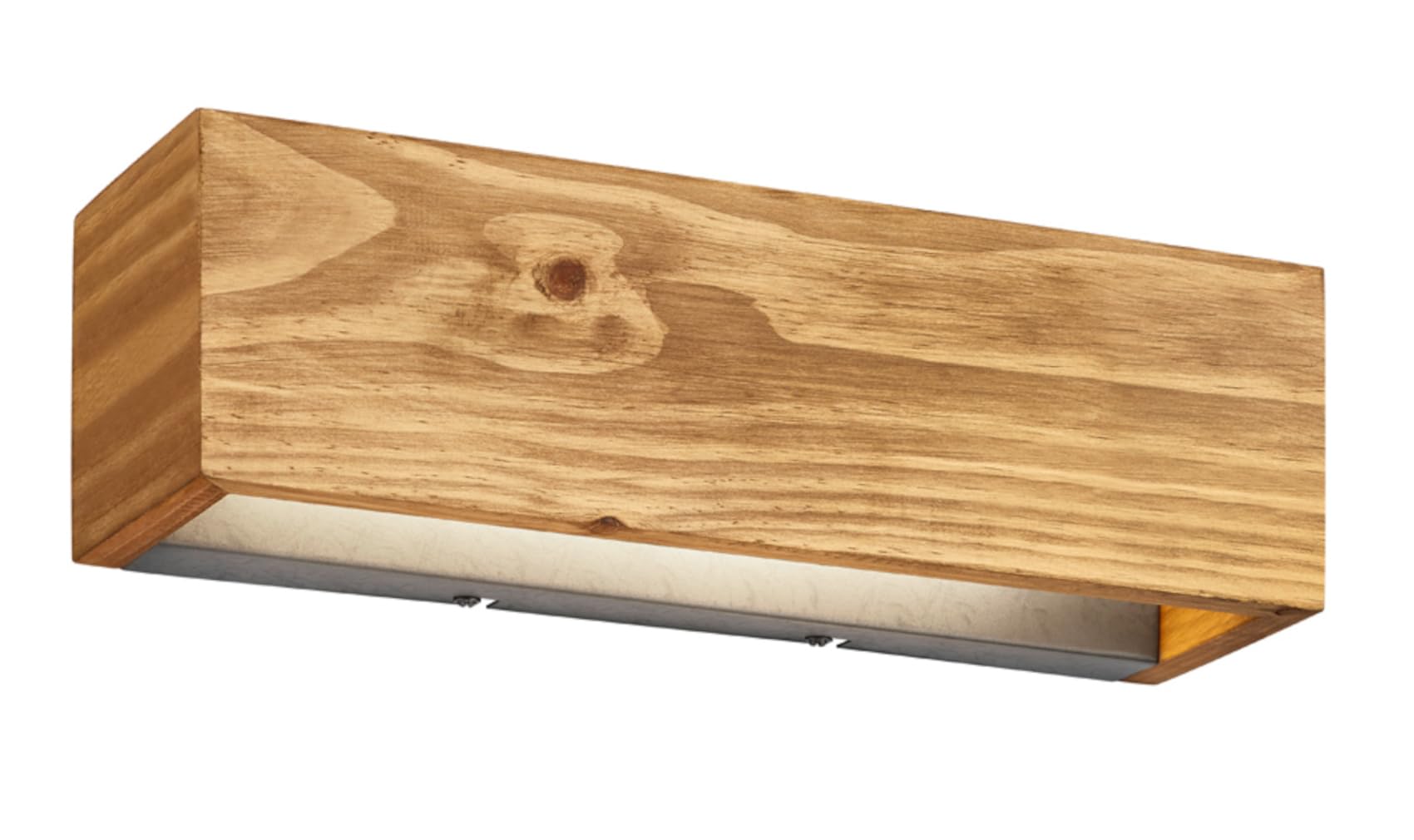 TRIO, Applique, Brad incl. 1 x LED,SMD,13,5 Watt,3000K,1500 Lm. Finitura: Legno naturale, color legno L:37,0cm, A:11,0cm, P:11,0cm Luce su e giù,Dimmerabile tramite interrutto,