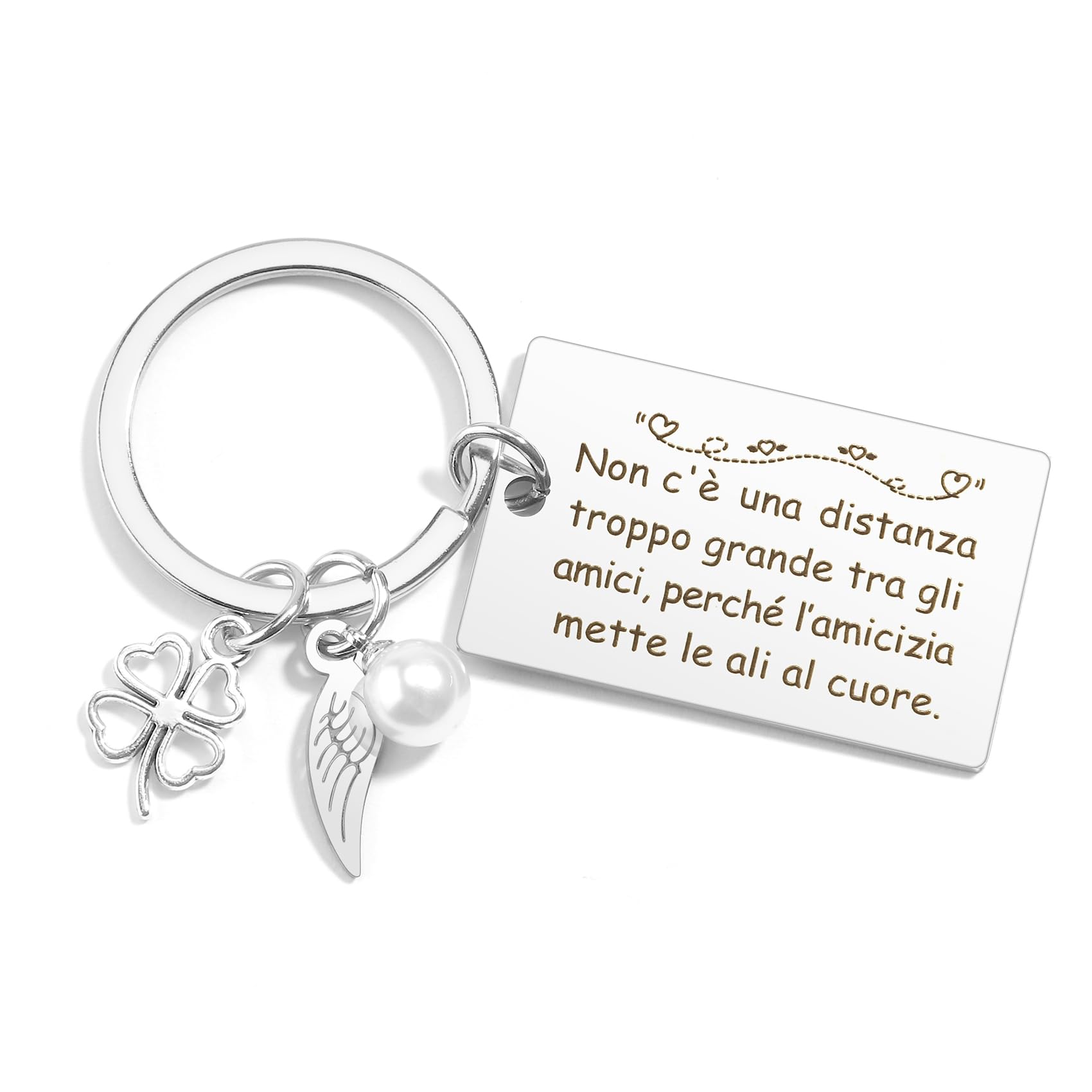 Portachiavi Regalo Per Amica - Acciaio Inox Con Messaggio Speciale - Foto 12