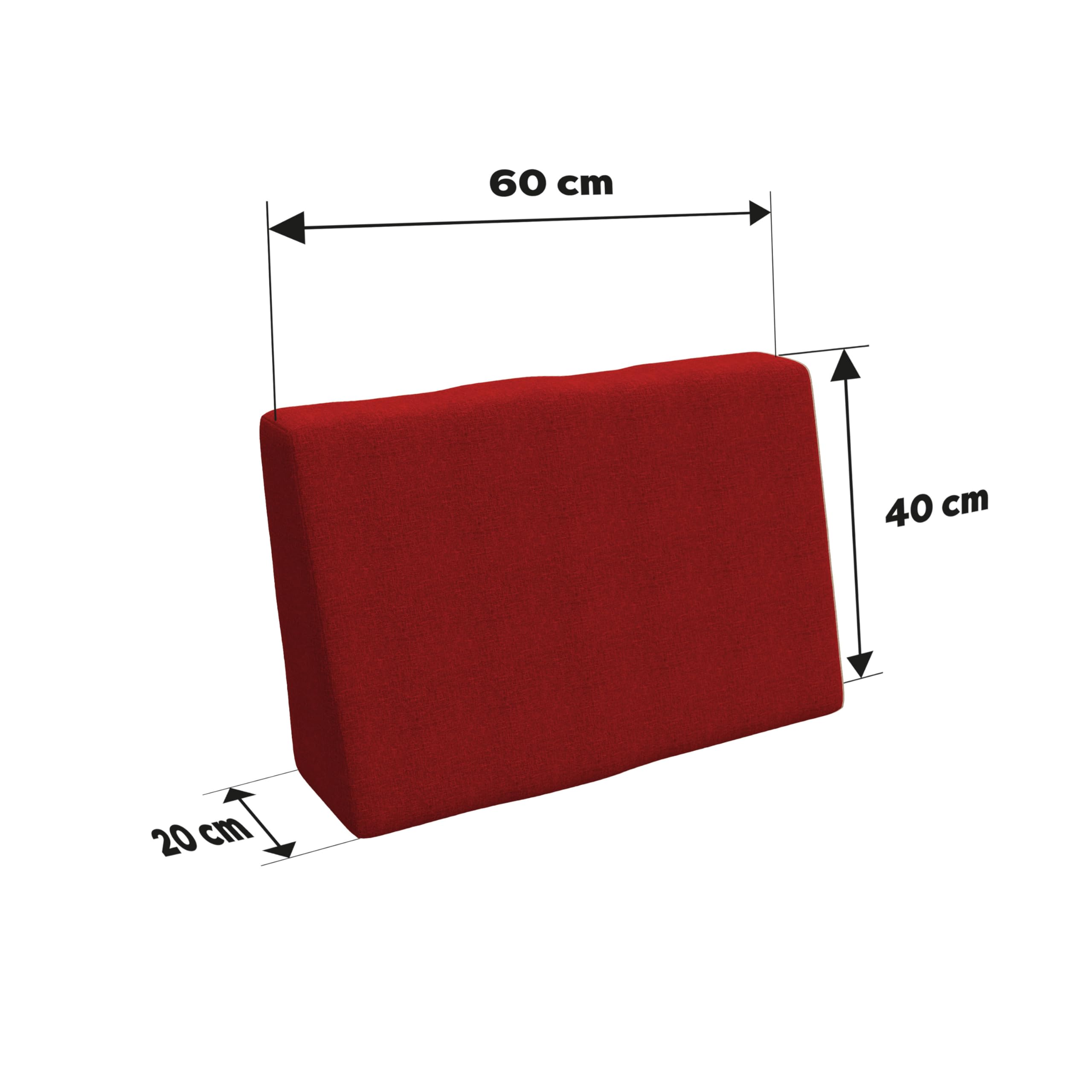 POKAR Euro Pallet Seating Set of 2: 1x seat cushion 120x80cm + 1x back cushion 120x40cm, cold foam, removable covers, Home Garden Furniture DIY, indoor outdoor pillow, without pallets, Beige — view 30