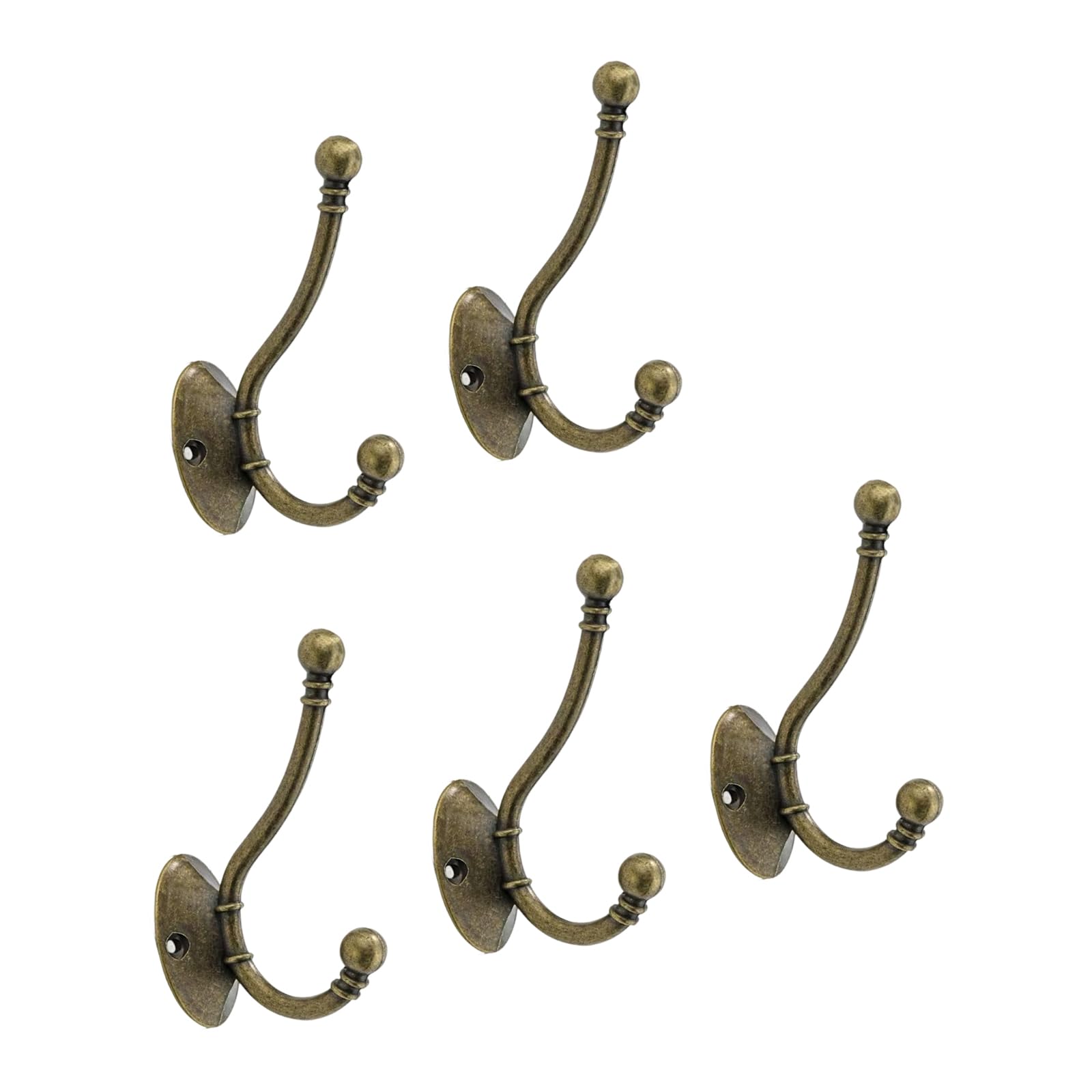Zxfdsfdbnm Bronze 5 Pack Alloy Wall Hooks Heavy Duty Rustproof For Towels Clothes Hanging Bathroom Kitchen Wall Hook