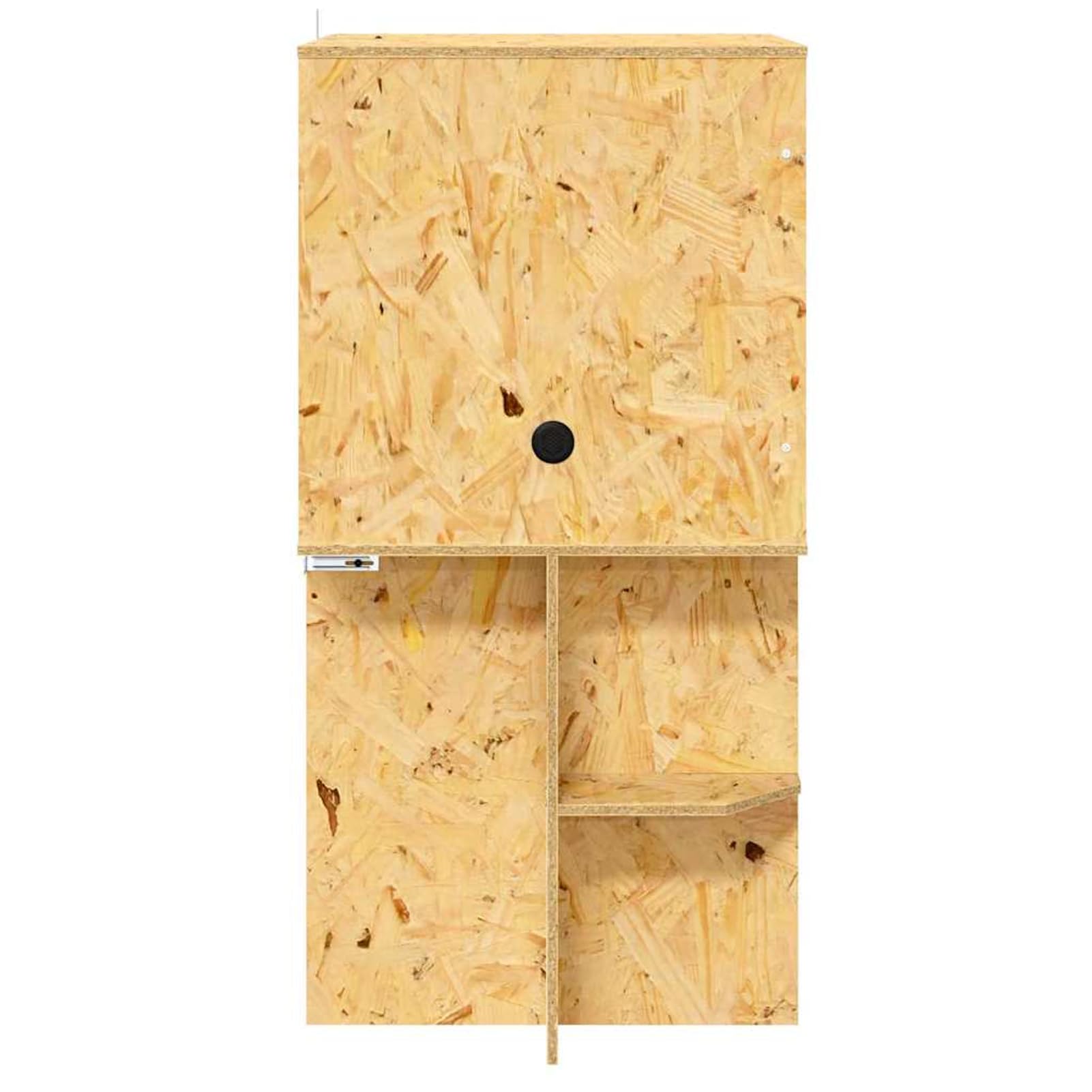 Terrario OSB Rustico per Rettili Roditori 50x50x100 cm Vetro Temperato Porte Scorrevoli con Termometro e Base