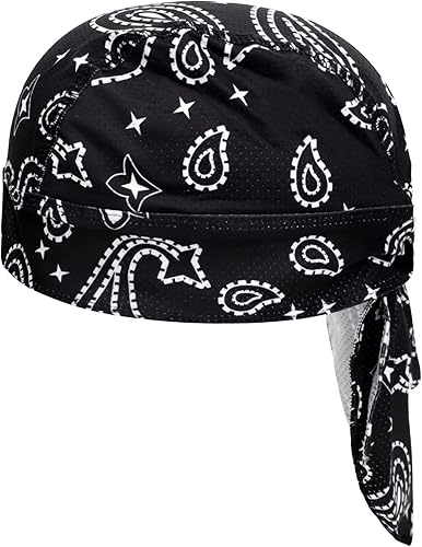 Miniatura 2 de Greenery-GRE Diadema de secado rápido con lazo para la cabeza, gorro de cráneo, bandana para hacer trapos que absorben la humedad, sombrero pirata,