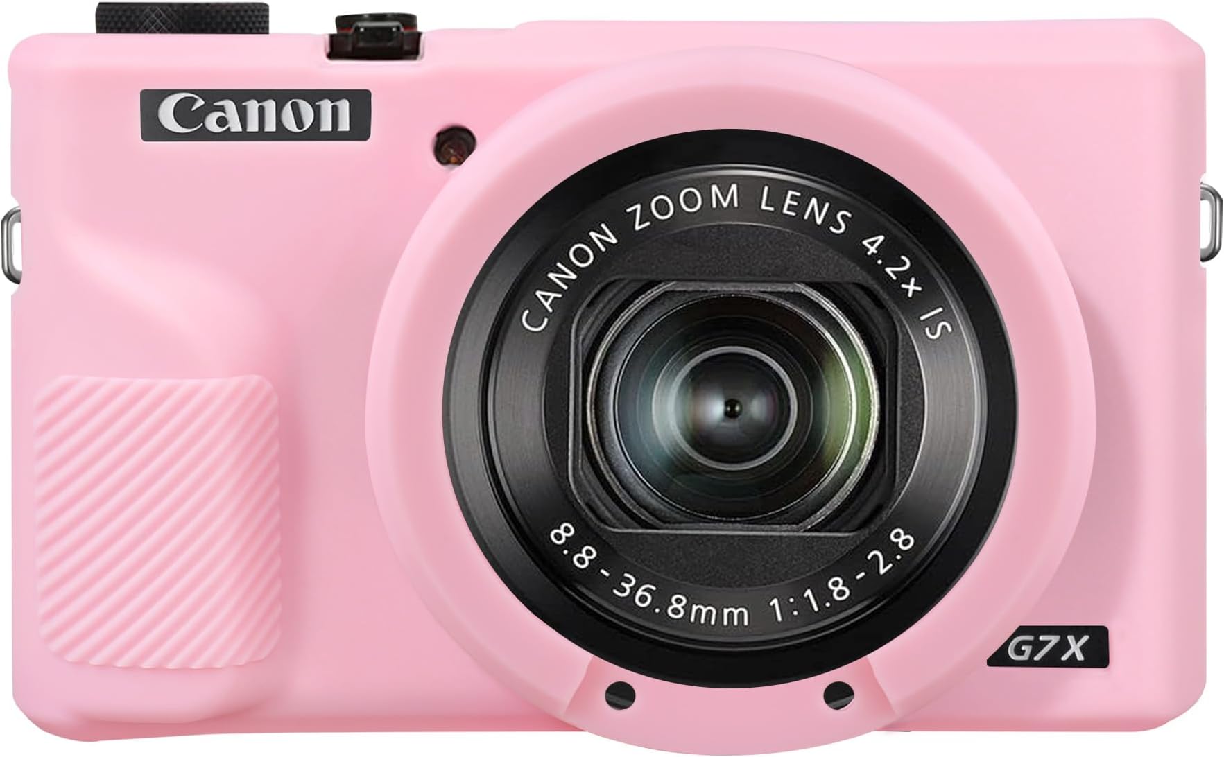 Camera Case for Canon G7 X Mark III, Soft Silicone Protective Case for Canon PowerShot G7X Mark III Digital Camera, Removable Lens Cover, Pink