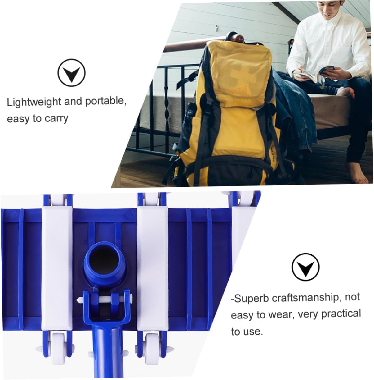 ibasenice Plastic Weighted Pool Suction Head Cleaning Tool Pool Vacuum Cleaner with Reinforced Surface Lightweight and Portable Compatible with Telescopic Pole Not Included