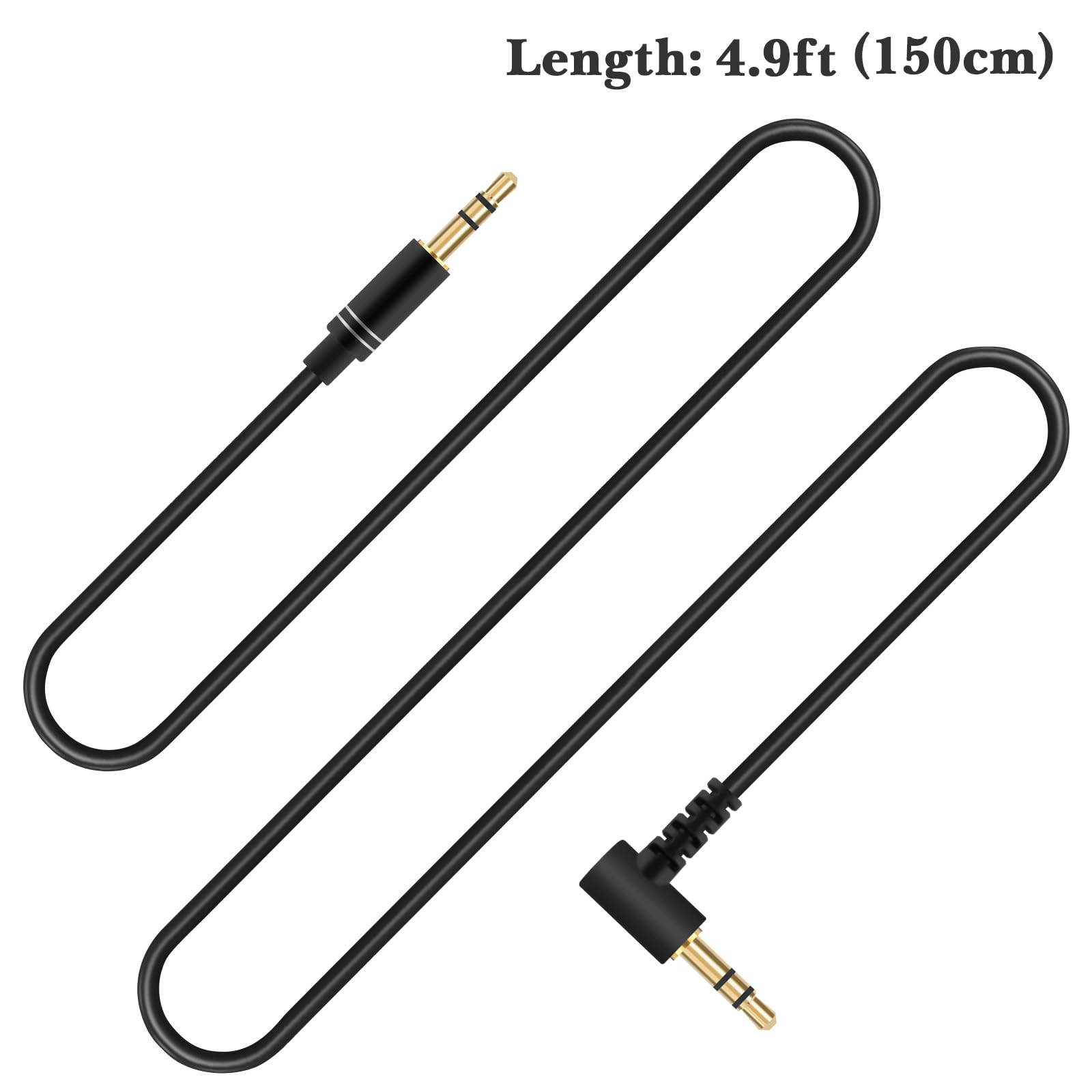 Linkidea Audio Cable for Beats Solo 4/3/2, Studio Pro/3/2, V-Moda Crossfade M-100, Crossfade LP2/M-80 Headphones, 3.5mm TRRS to TRS Replacement Aux Cord (4.9ft/1.5m)
