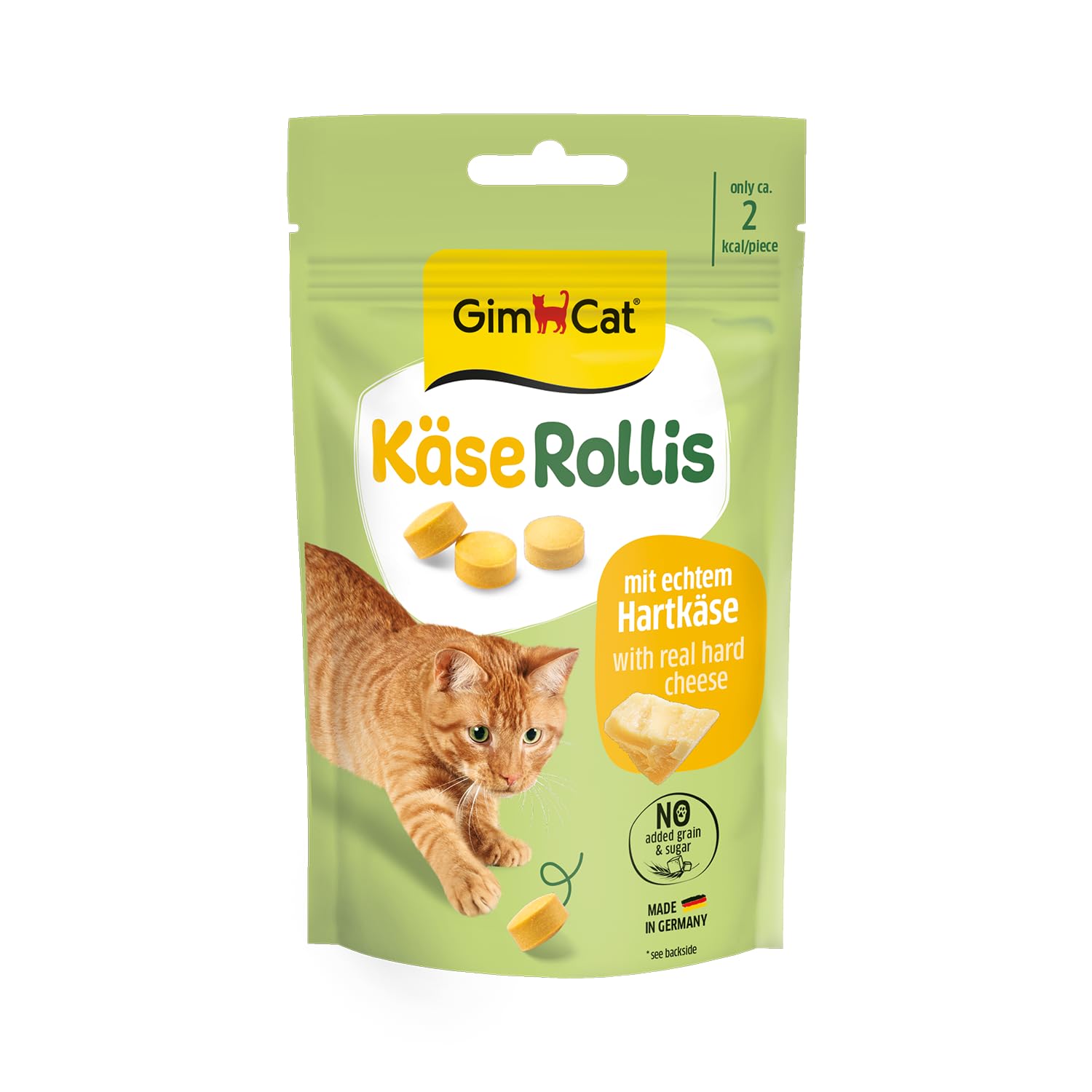 GimCat Cheezies - Grain-free cat snacks, rich in vitamins, containing real hard cheese - 8-pack (8 x 40 g)