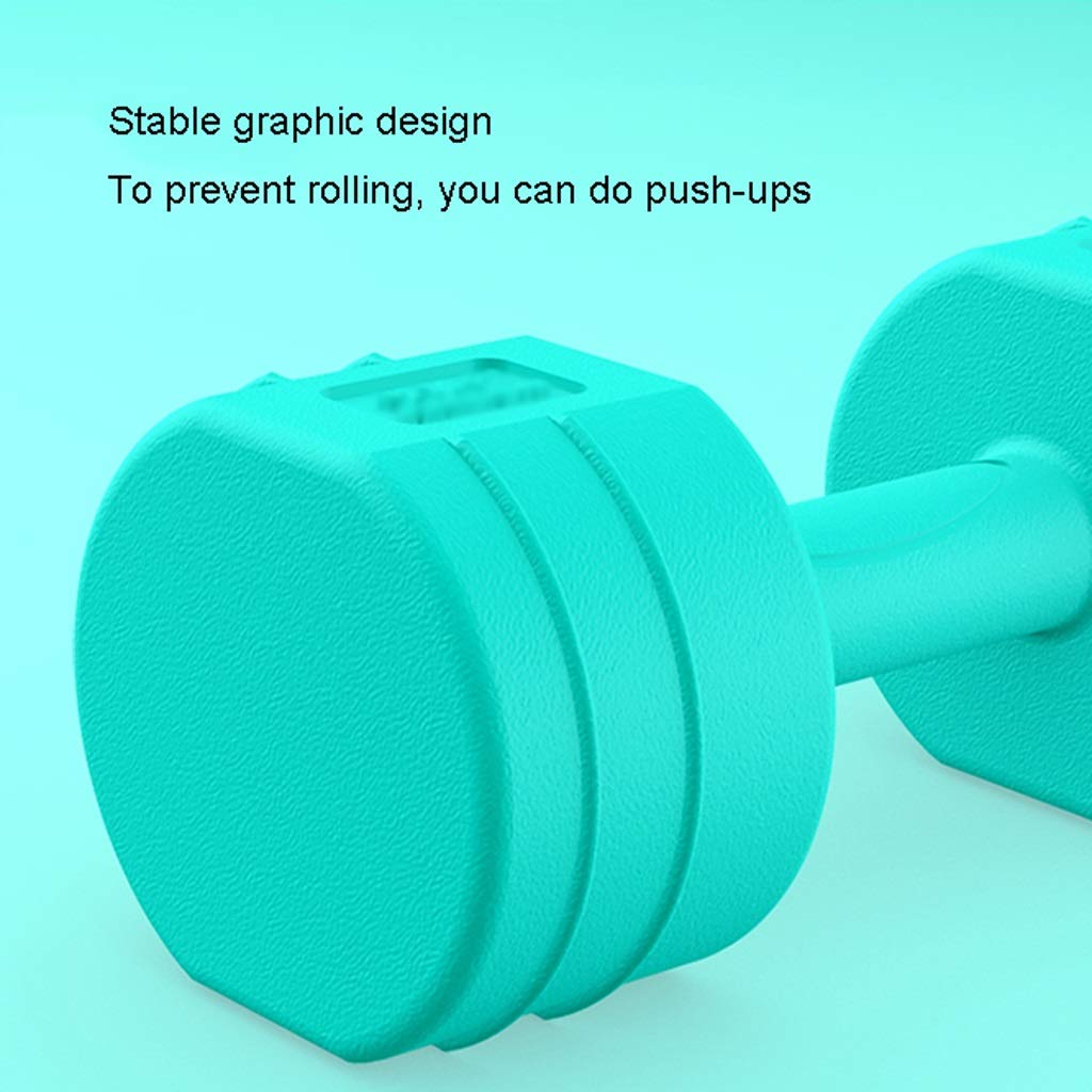 Pesas libres Pesas Barbell recubierto de vinilo carga pesa de gimnasia, juego de 2 Conjunto de mancuernas de fitness (Color : Green, tamaño : 2kg×2)