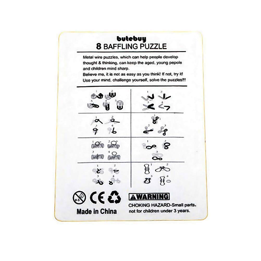 Puzzle metalowe Test IQ gra umysłowa zabawka mózg Teaser puzzle metalowe puzzle magiczna sztuczka zabawka metalowe pierścienie puzzli (żółty)
