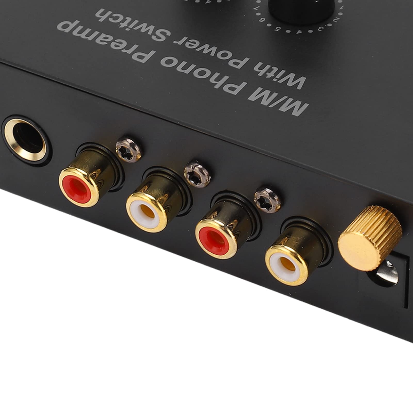 VGEBY Preamplificador de Fono, Preamplificador de Control de Volumen de Tocadiscos de Nivel de Salida de Entrada RCA con Interruptor para Equipo de Audio Altavoz