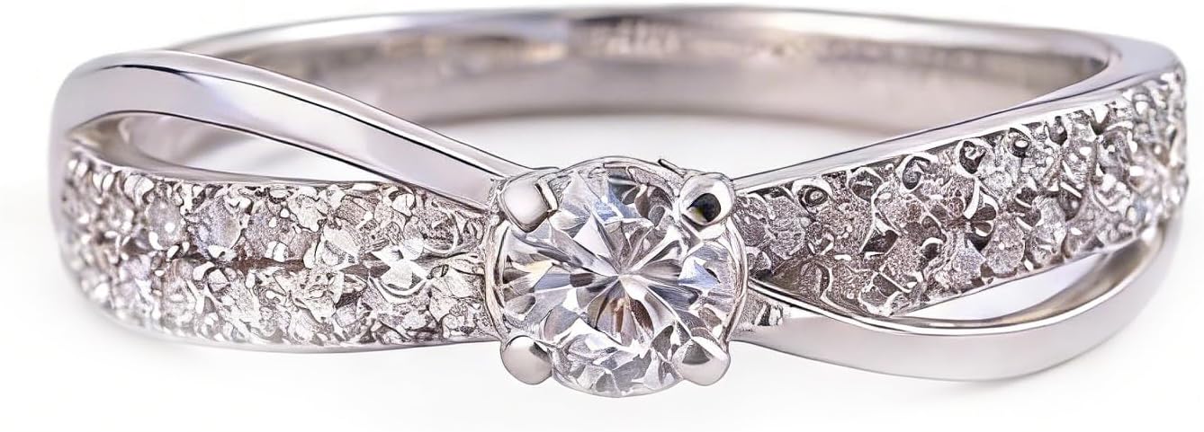 Sdouefos Women's Platinum Plated Cubic Zirconia Infinity Wedding Band Guard Enhancer Wedding Ring 925 Sterling Silver Criss Cross Dimond Band Cocktail Ring Size 8