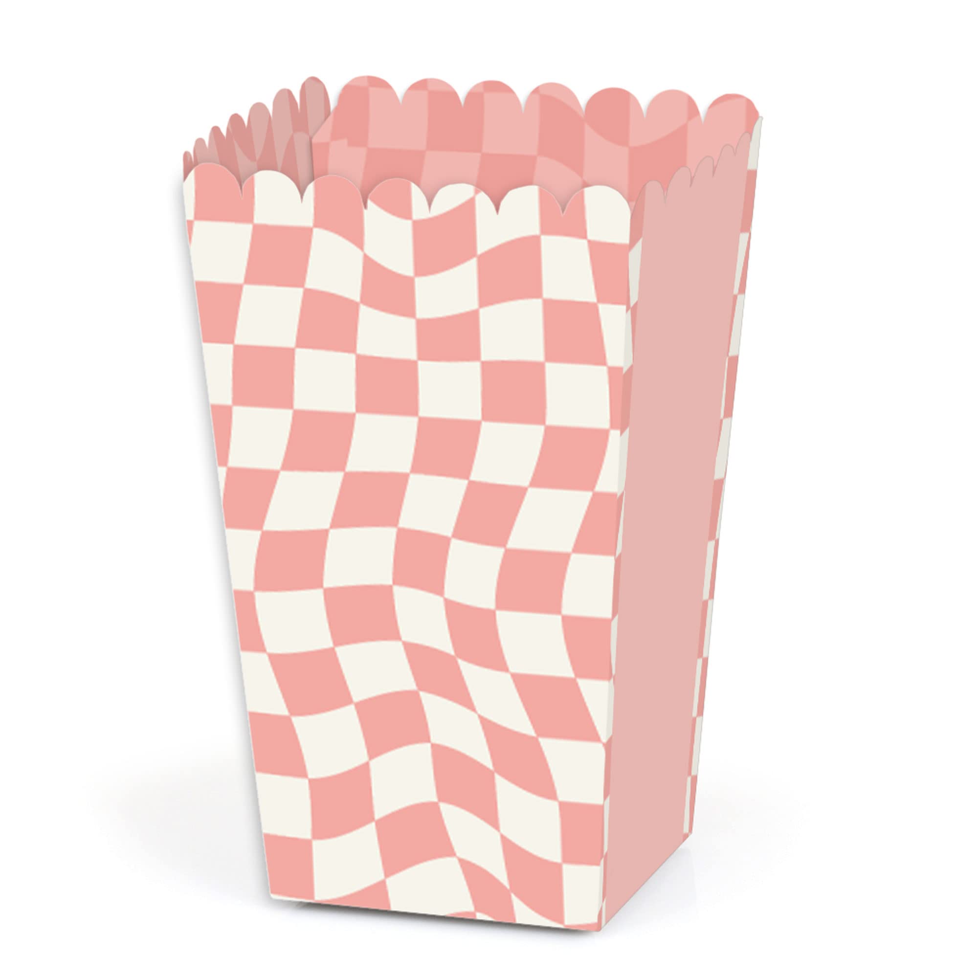 Big Dot Of Happiness Popcorn-Boxen Im Pinken Karo-Design – 12-teiliges Set Für Süßigkeiten, Partygeschenke & Deko