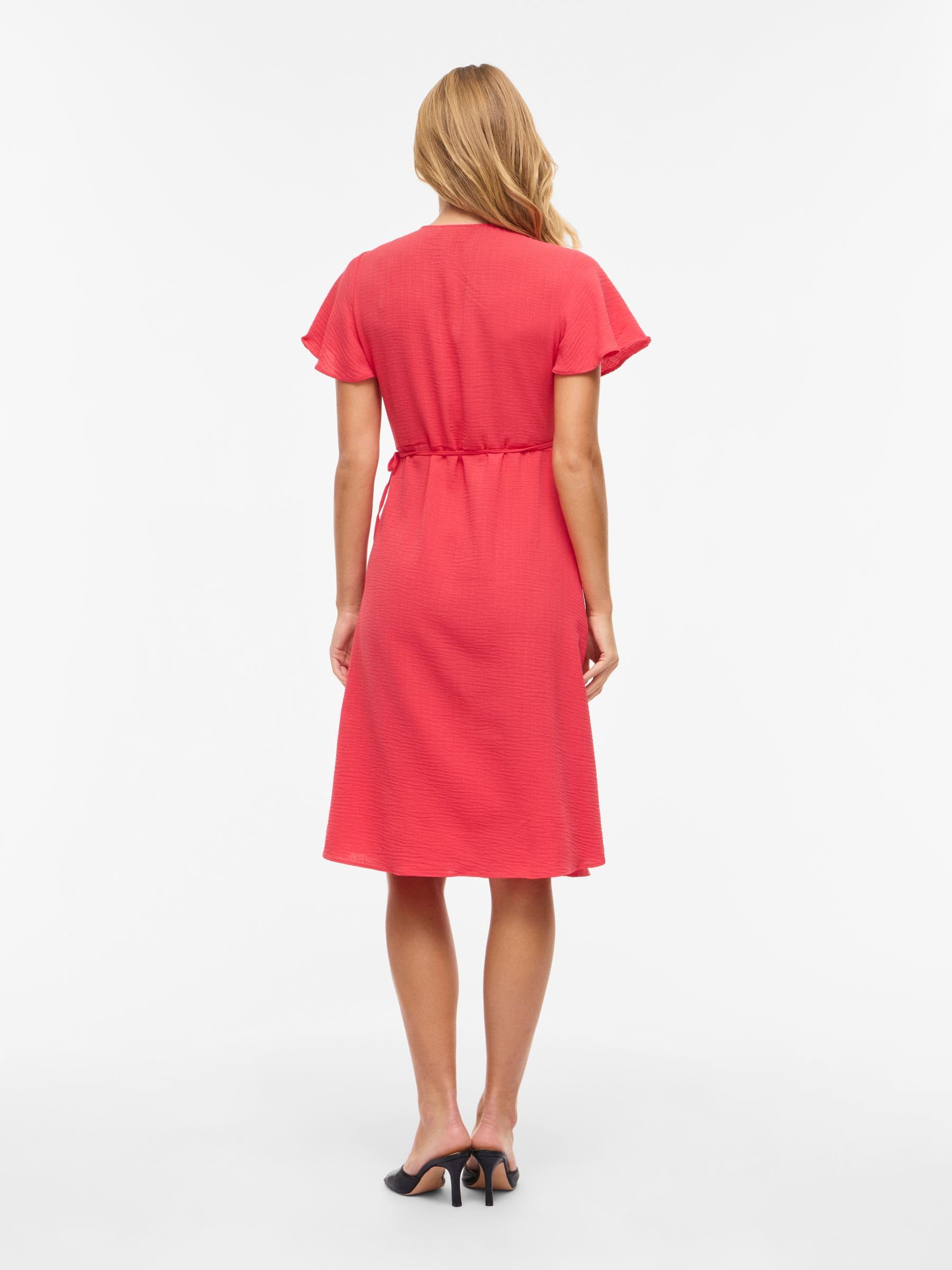 Vila Damen Vilovie S/S Wrap Midi Dress - Noos Vilovie S/S Wrap Midi Dress - Noos (1er Pack)