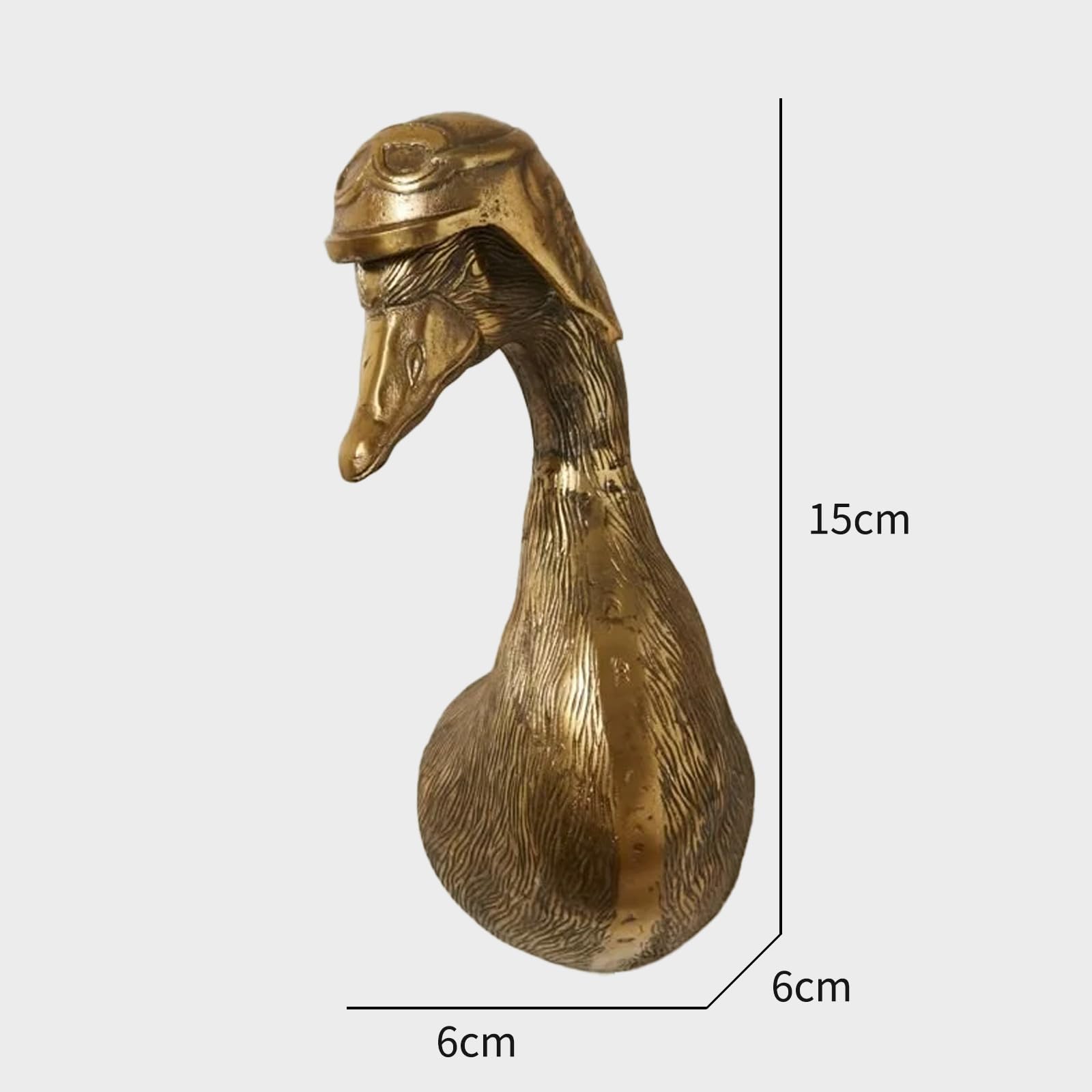 Gresonic 3D Head Wall Mount Animal Heads for Art Hanging Sculptures Small Metal Wall Resin Art Decor Ornament Waterproof Bronzed Resin Decorations for Home (Duck Head) - Image 2