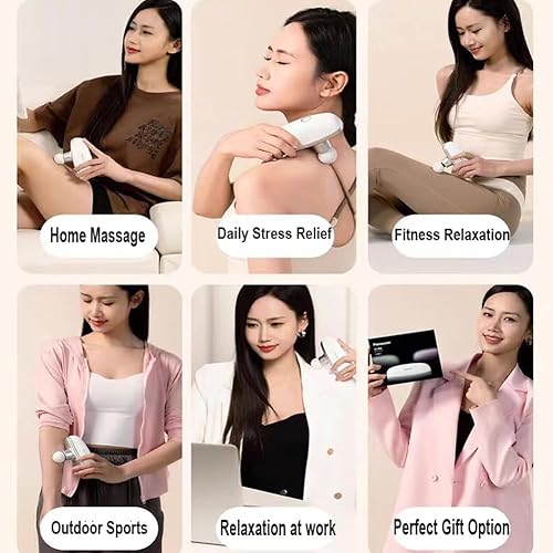 Miniatura 5 de Mini pistola de masaje de diseño integrado masajeador portátil de tejido profundo, motor inteligente sin escobillas con detección de presión,