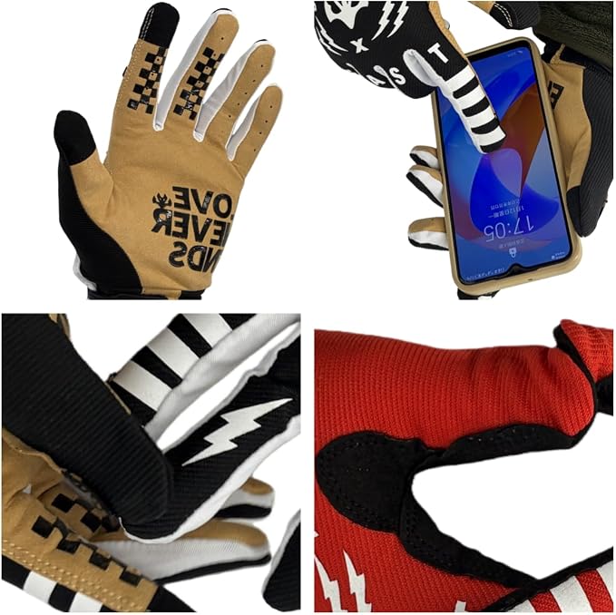 Guantes Moto Full Finger Transpirables Grandes miniatura 5