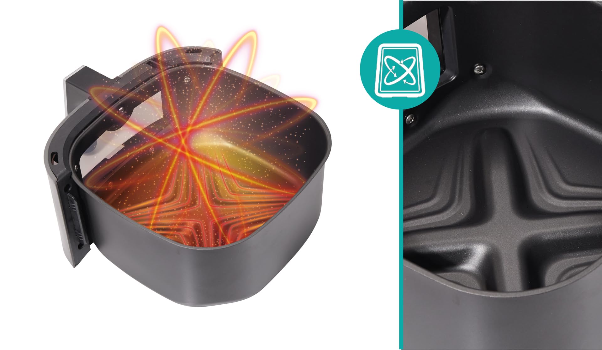 Hisense HAF1900D - 10 programmi automatici, temperatura 40-200°C, 7L, potenza massima 1800W, display LED e comandi touch, finestra
