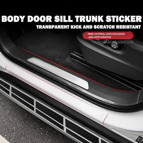 Miniatura 5 de LZLRUN Kit de herramientas gratis transparente protector de borde de la puerta de coche protector universal de la puerta del coche adhesivo anti