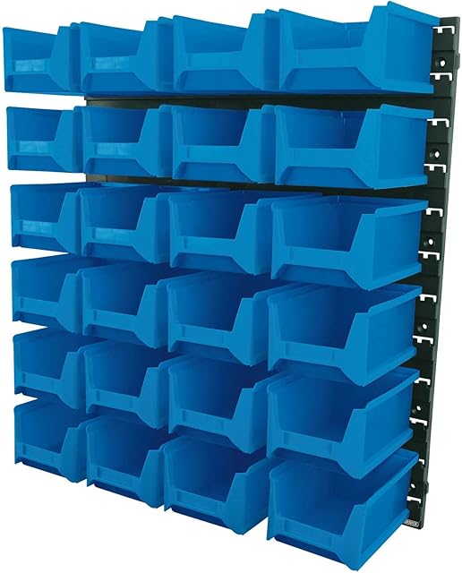 Draper 06797 Storage Bin Set (24 Pieces) , Blue