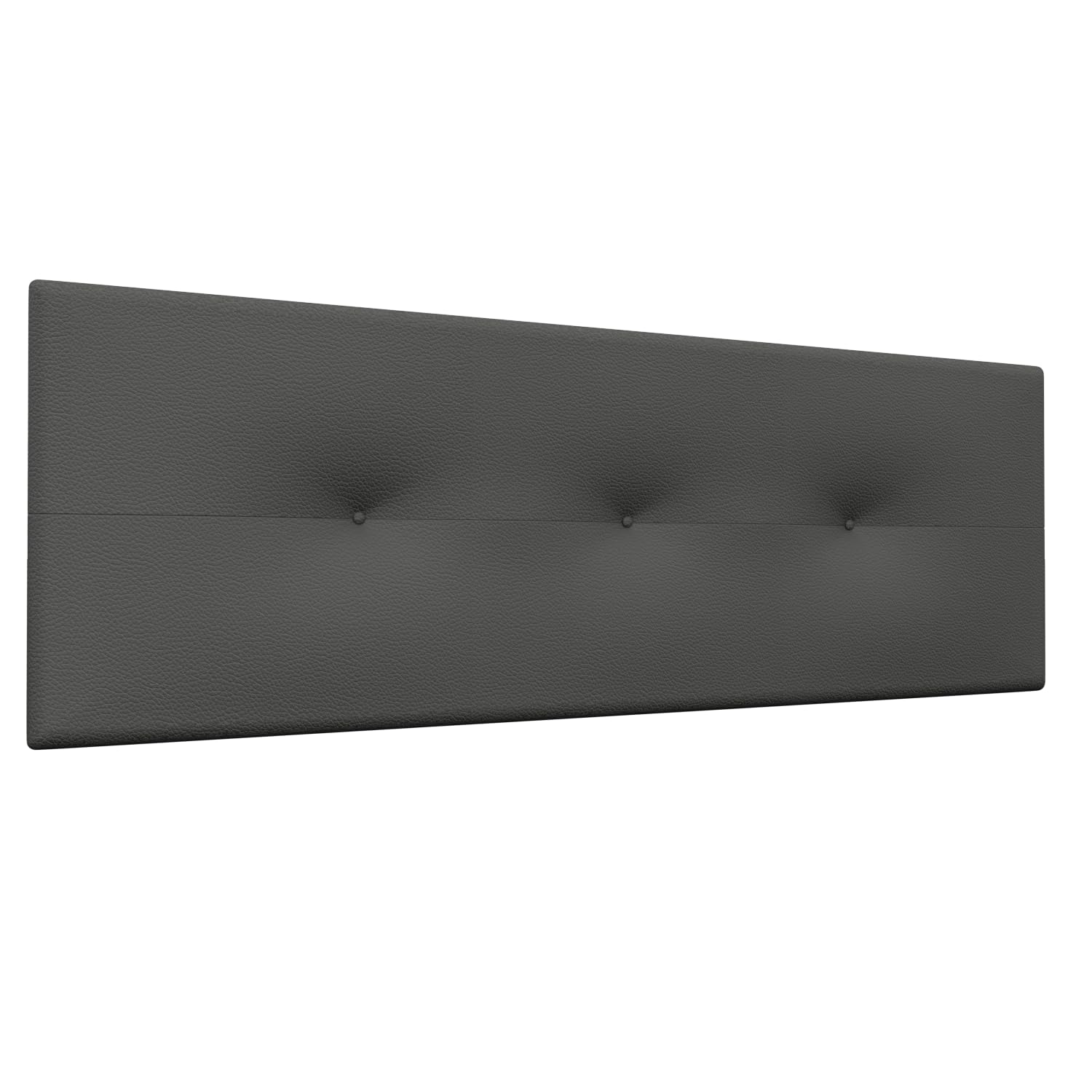 LA WEB DEL COLCHON - Cabecero tapizado Julie para Cama de 180 (190 x 55 cms) Gris Ceniza Polipiel
