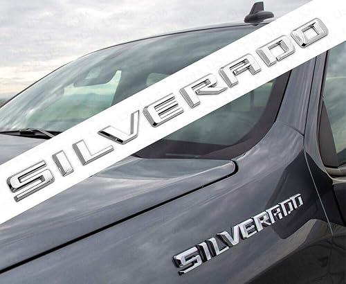 19-21 Silverado 1500 - Emblema de letra para guardabarros laterales Z71 LT LTZ, compatible con Silverado (cromado)