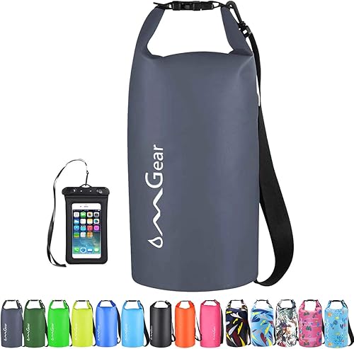 OMGear Mochila impermeable, bolsa impermeable para teléfono, 40, 30, 20, 10 y 5 L, flotante, saco seco para kayak, lancha, vela, piragüismo,