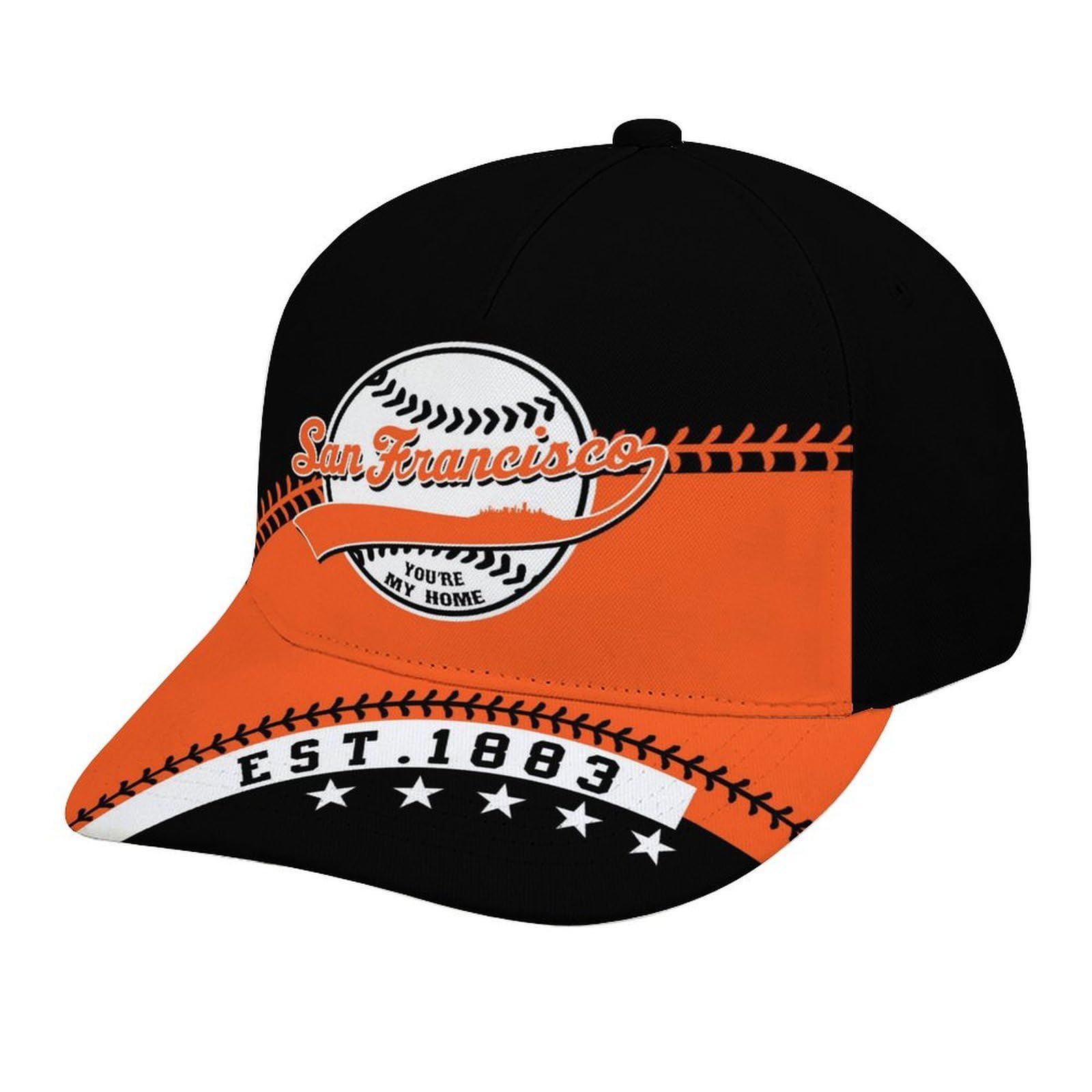 Baseball City Style Adjustable Hat Unisex Adult Game Day Team Color Snapback Cap Sports Fan Gift for Men Women